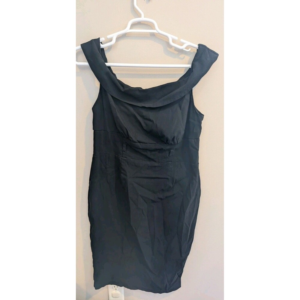 Women's 16 Torrid Retro Chic Off The Shoulder Black Pencil Classic Dress